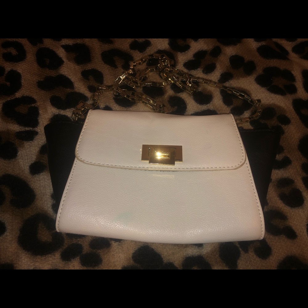 Black and white crossbody bag